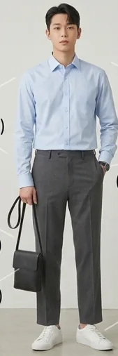 순서에 따라 완성한 남성 스타일링 좋은 예
